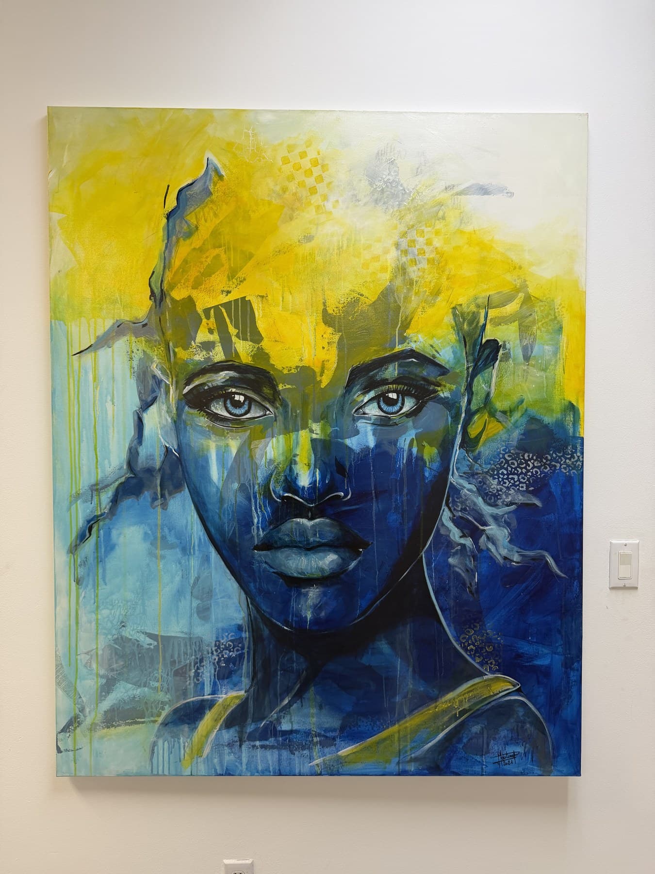 Artwork 05 currently hanging at Revos Gallery, with artist and title details to be confirmed.
