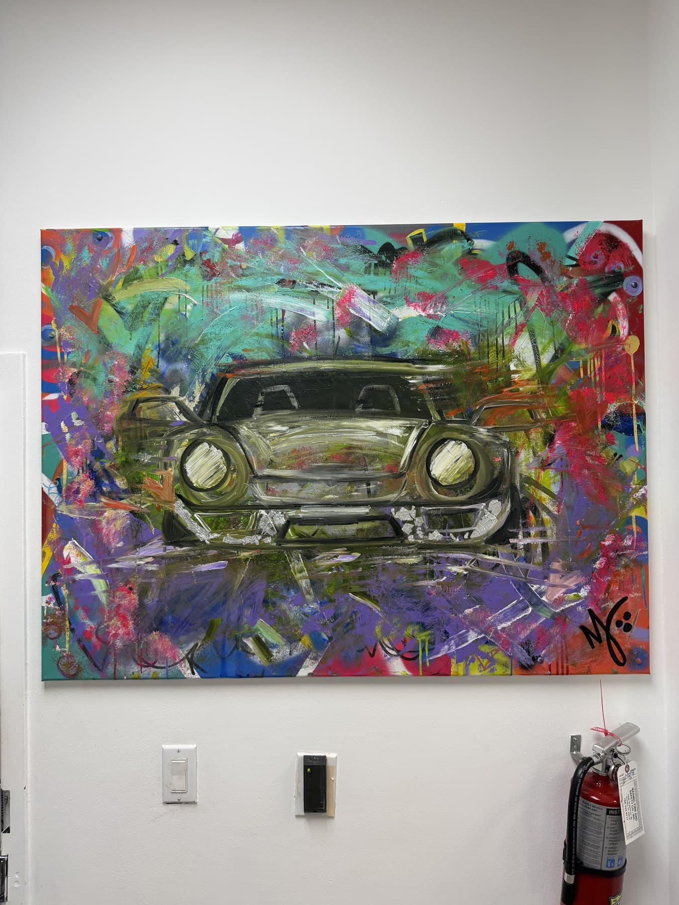 Artwork 08 currently hanging at Revos Gallery, with artist and title details to be confirmed.