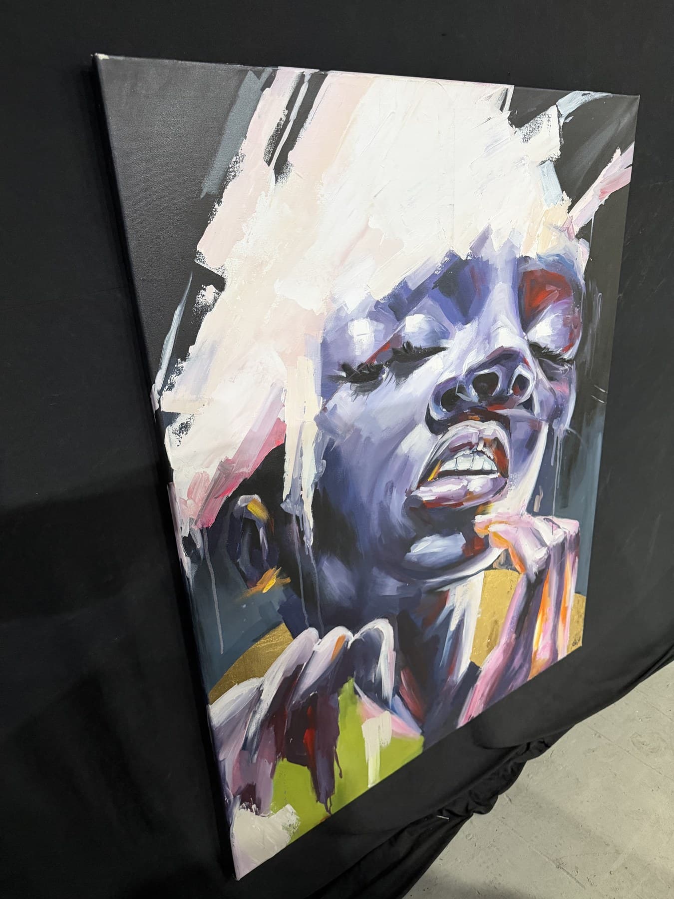 Artwork 17 currently hanging at Revos Gallery, with artist and title details to be confirmed.